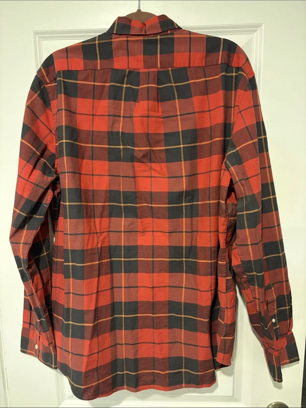 J. Crew Red and Black Plaid Button-Down Shirt - Men